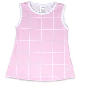 Set Active Tori Tank - Pink Windowpane NWT size 9/10